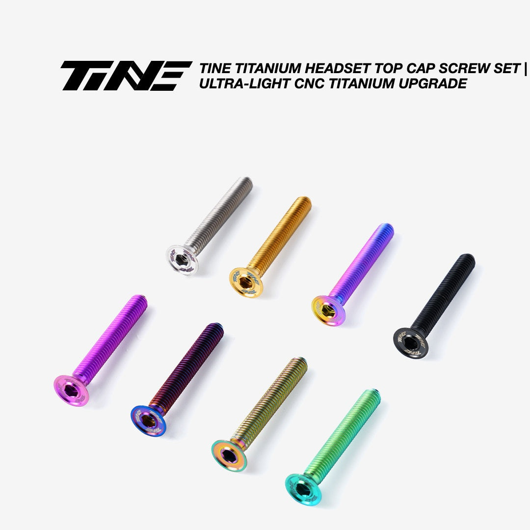 TiNE Ultra-Light Titanium Headset Top Cap Screws | Precision CNC Titanium Upgrade