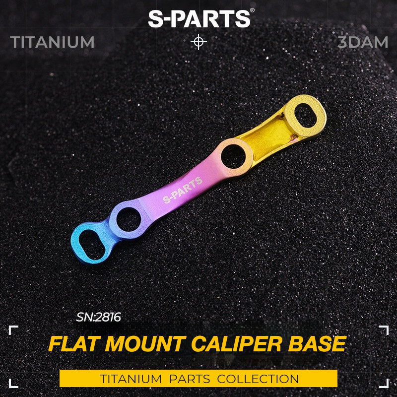 S-PARTS Titanium 3D Printed Flat Mount Front Brake Adapter for Shimano R8170 Road Disc Brakes