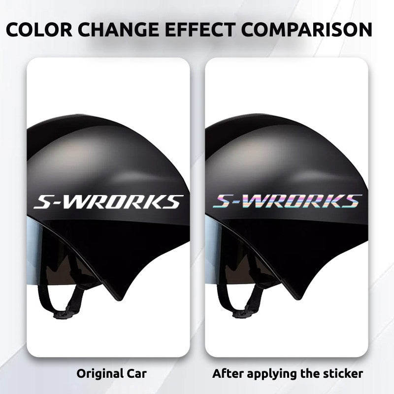S-Works TT 5 Helmet Decal Sticker Kit for Specialized TT / Triathlon Aero Helmet Logo Color Change