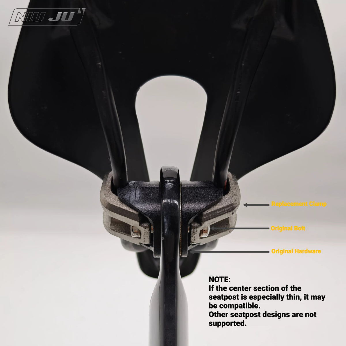 NIUJU TC4 Titanium Carbon Rail Saddle Clamp for Cervélo S2 S3 S5 MY2011–2018 | 7×9mm / 7×10mm