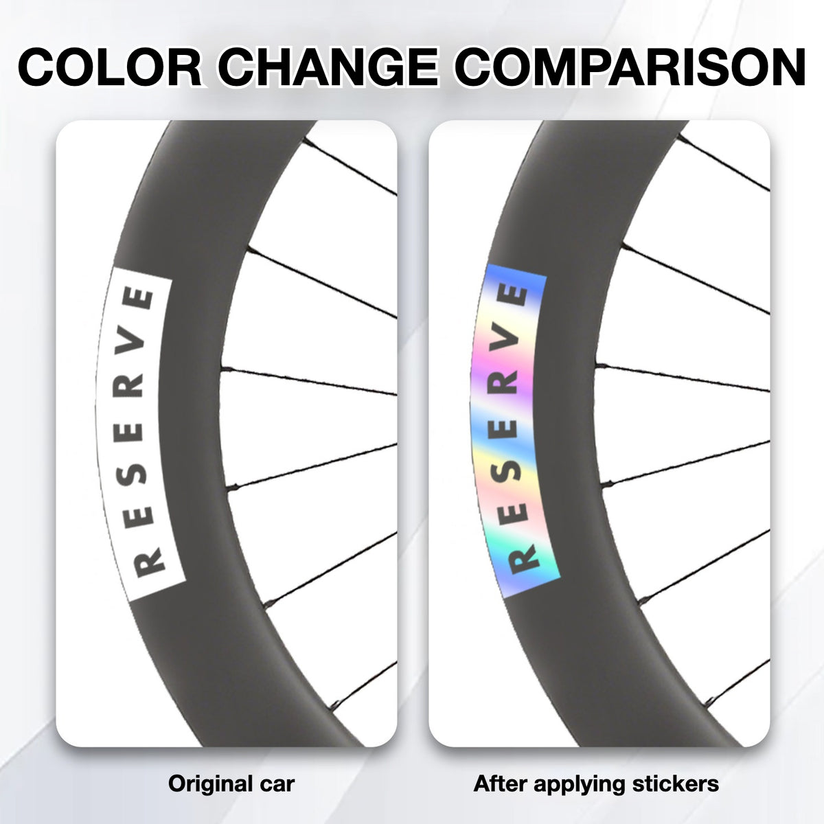 Reserve 5764 Wheel Decal Sticker Kit – Logo Cover & Color Change