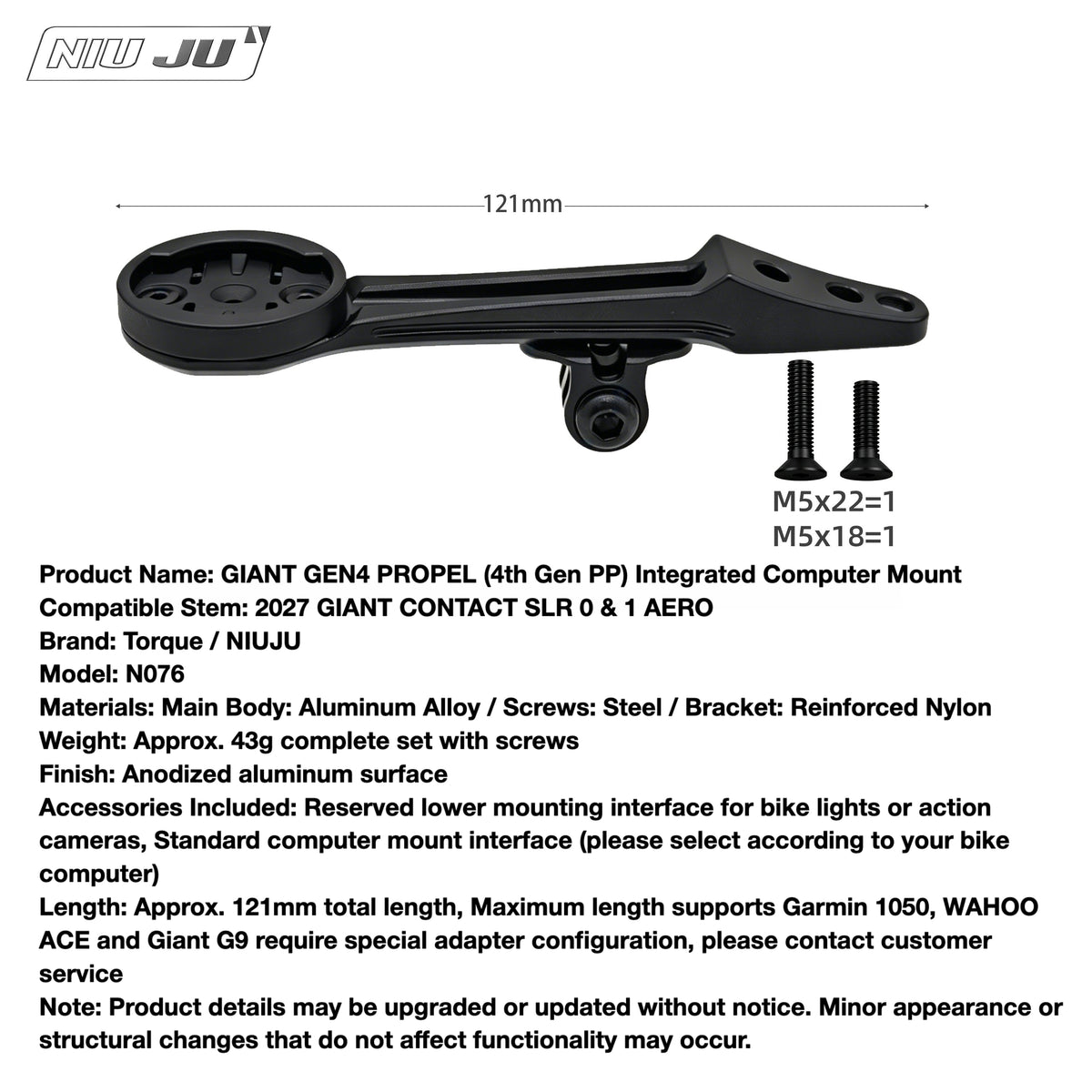 GIANT Propel Gen 4 CONTACT SLR AERO Integrated Computer Mount