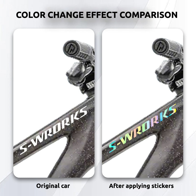 Autocollant de protection logo pour cadre Specialized S-Works Stumpjumper 15 | Sticker personnalisé étanche pour cadre VTT