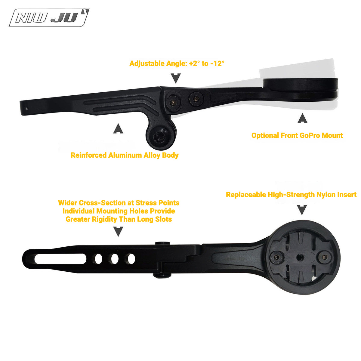 NIUJU Adjustable Angle Computer Mount for Integrated Handlebars | THE ONE JAVA CANYON MOST