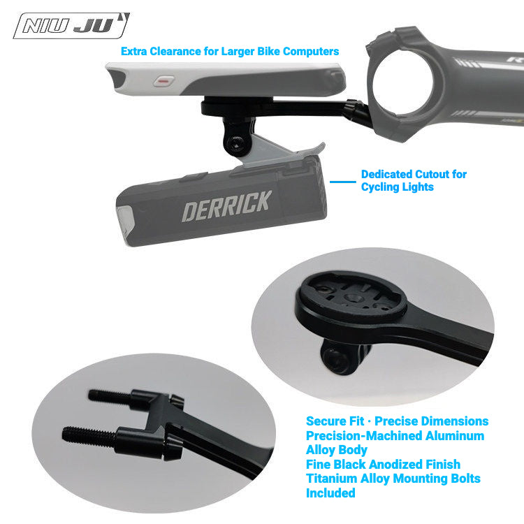 NIUJU Aluminum Computer Mount for Ritchey C220 Stem | Garmin Wahoo Bike Mount