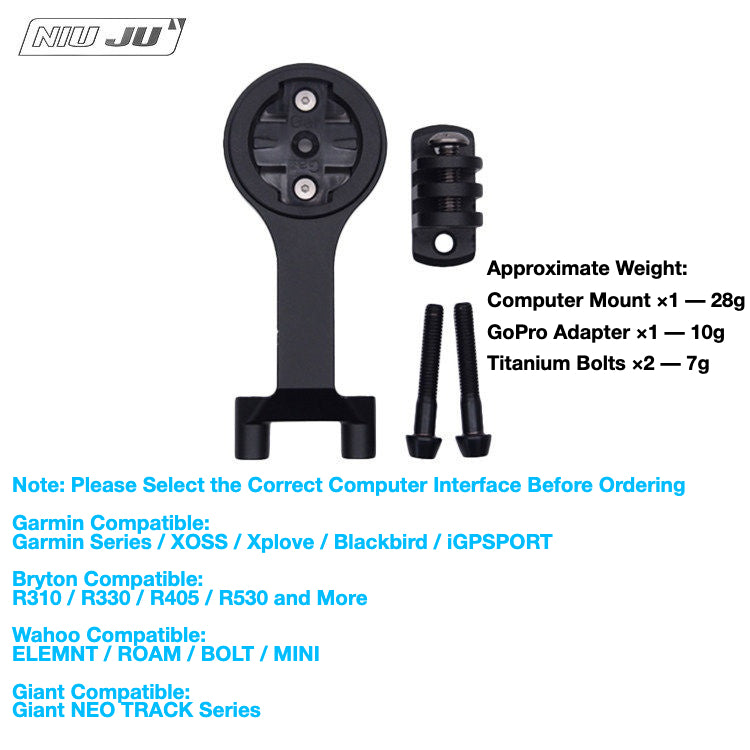 NIUJU Computer Mount for Cervélo A029 Alloy S3 Stem | S Series Garmin Wahoo Mount