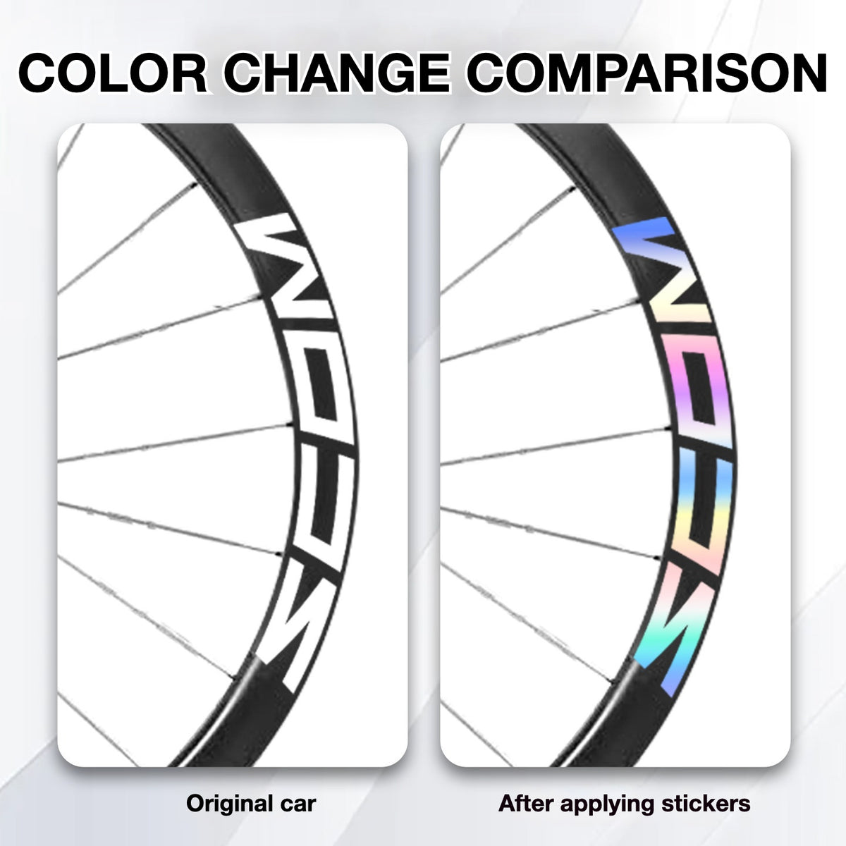SCOM Wind Blade 40 Wheel Decal Sticker Kit – Logo Cover & Color Change