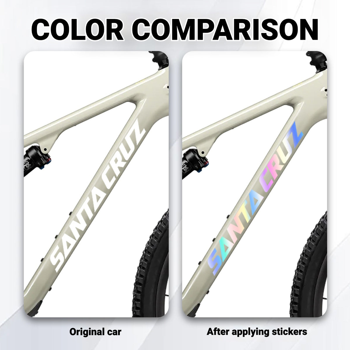 SANTA CRUZ Blur 4 Frame Logo Decal Kit | Custom Color Change MTB Sticker