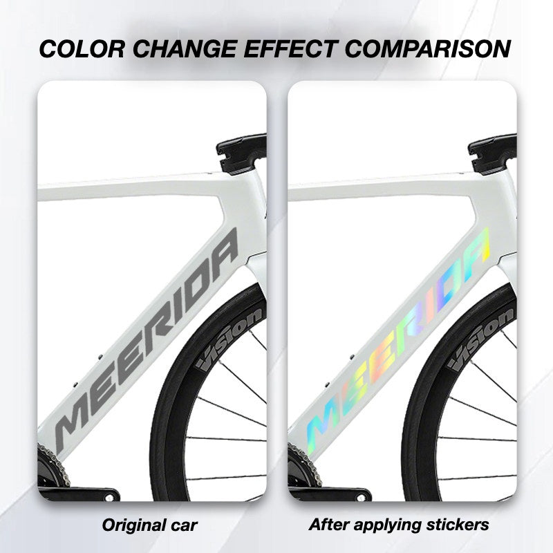 Autocollants personnalisés avec logo OEM pour cadre de vélo de route Merida Reacto | Autocollants de superposition imperméables