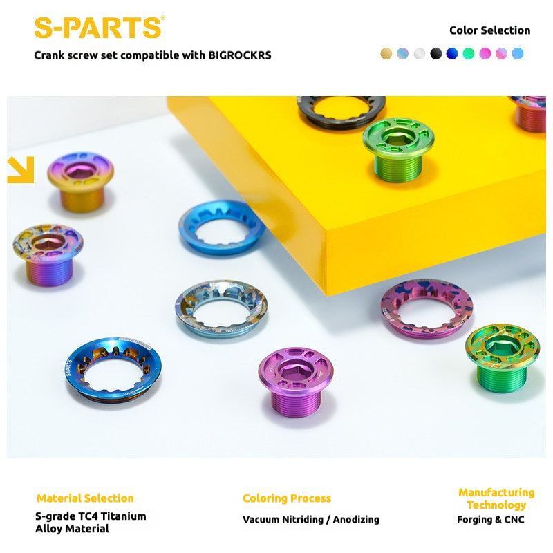 S-PARTS Titanium Crank Bolt Kit for BIGROCK RS Lightweight Upgrade