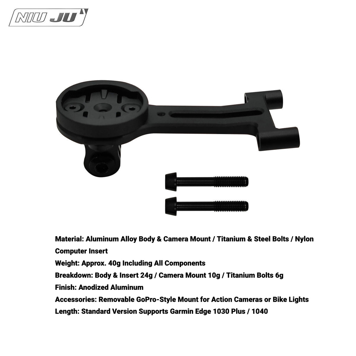 NIUJU Computer Mount for SHIMANO PRO VIBE SL Stem | Garmin Wahoo Out-Front Mount