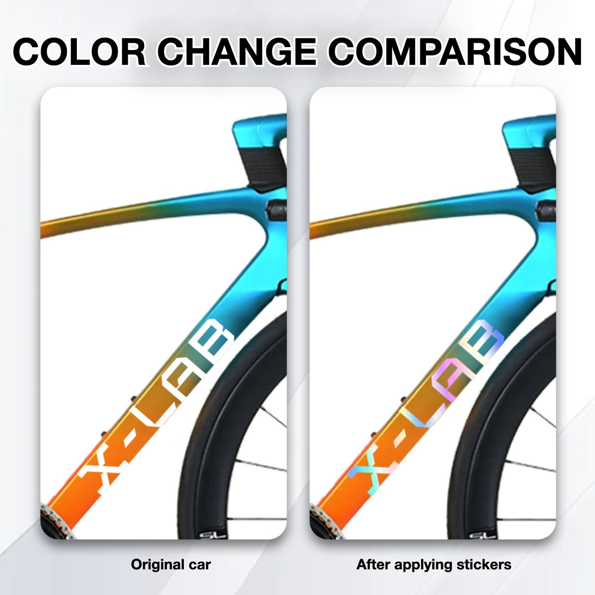XDS X-LAB RS9 Road Bike Frame Decals | Waterproof Custom Logo Replacement Stickers