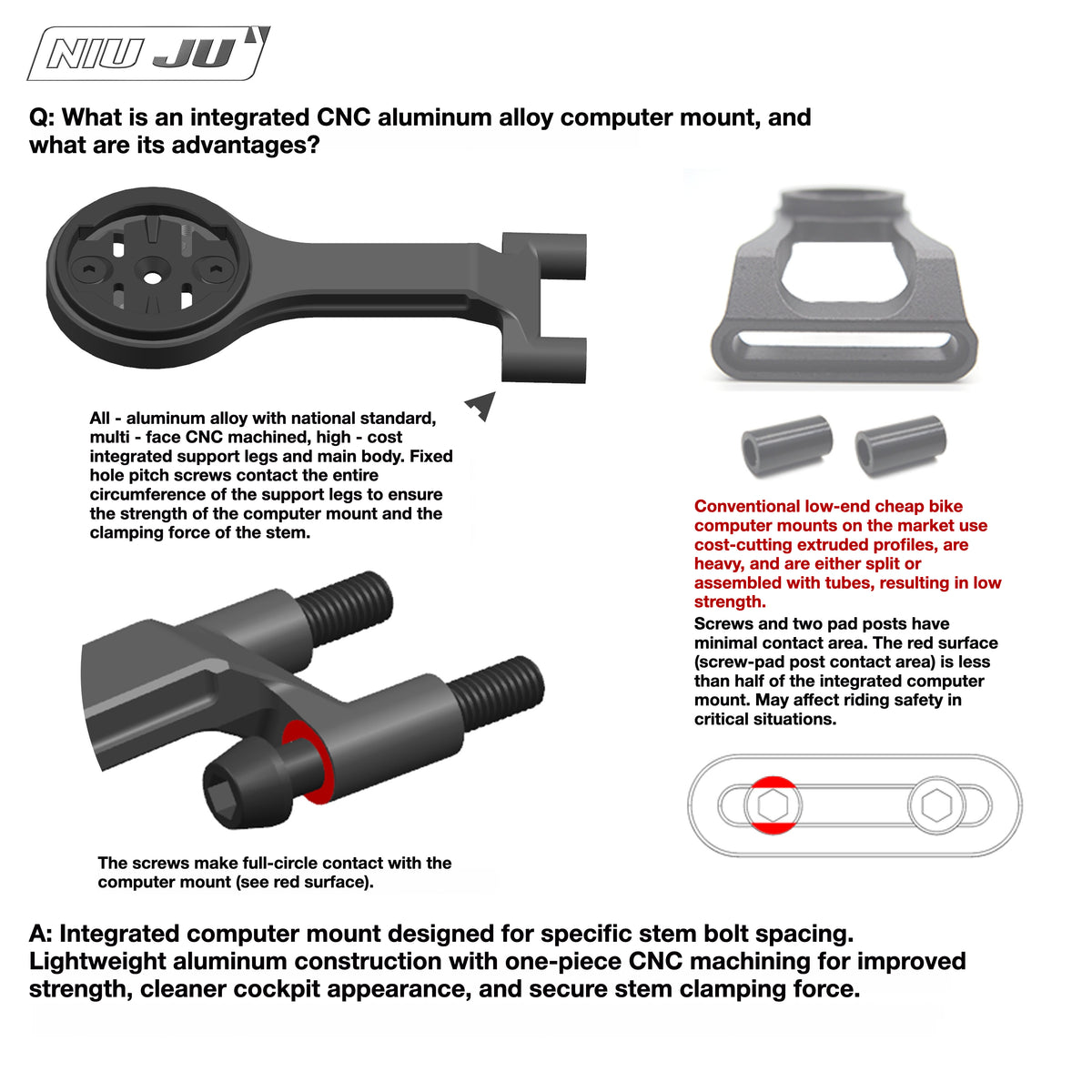 LOOK C Stem CNC Aluminum Mount