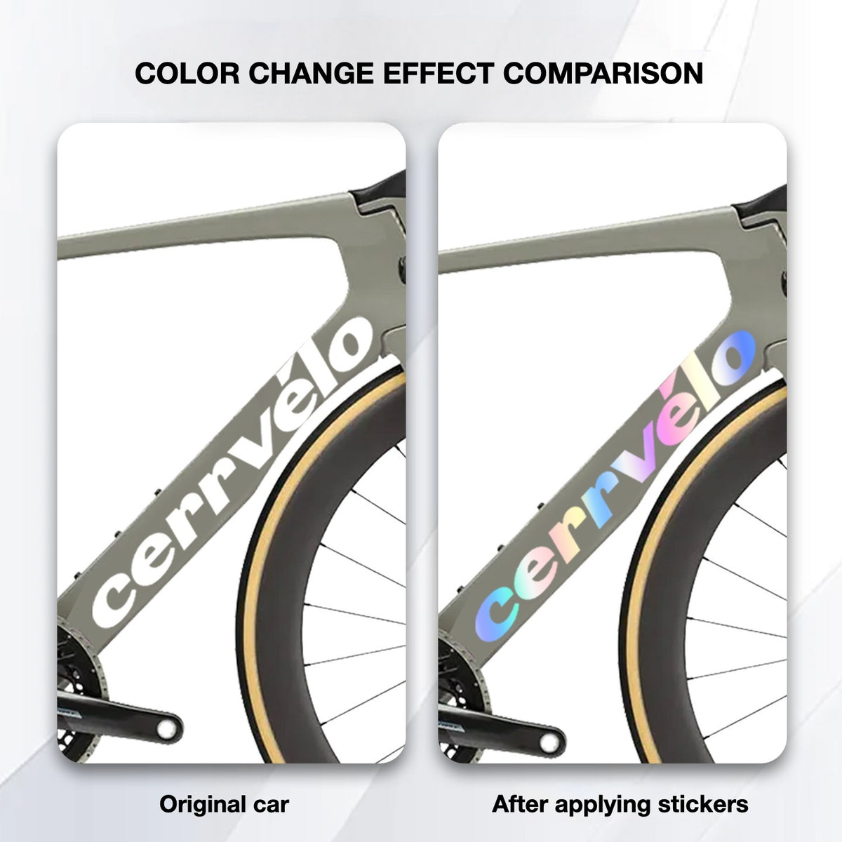 Custom OEM Logo Decals for 2025 Cervélo S5 Road Bike Frame | Waterproof Overlay Stickers(Please leave your frame size in the order notes when placing your order.）