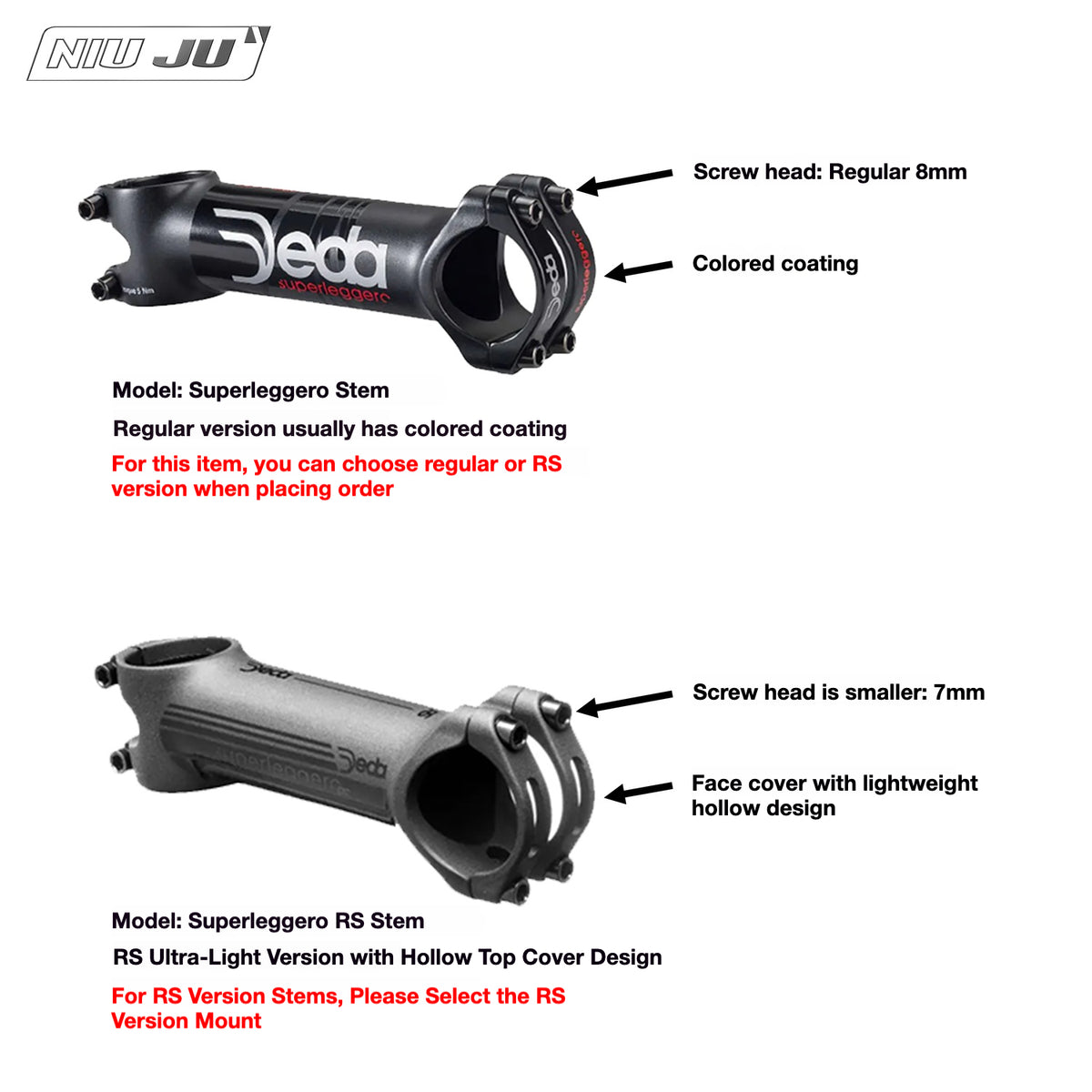NIUJU DEDA Superleggero RS Computer Mount | Lightweight CNC Garmin Wahoo Mount