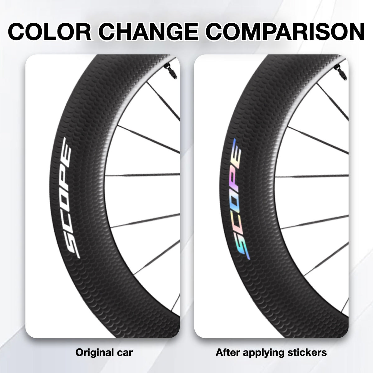 Scope Artech 8.T Wheel Decal Sticker Kit – Logo Cover & Color Change