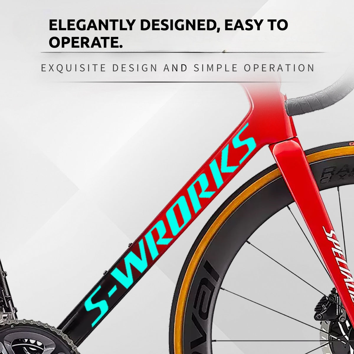 Cache-moyeu de cadre S-Works Tarmac SL7 | Autocollant personnalisé pour cadre de vélo de route imperméable