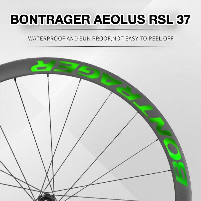 Bontrager Aeolus RSL 37 Wheel Decal Kit | Carbon Road Bike Rim Sticker Set