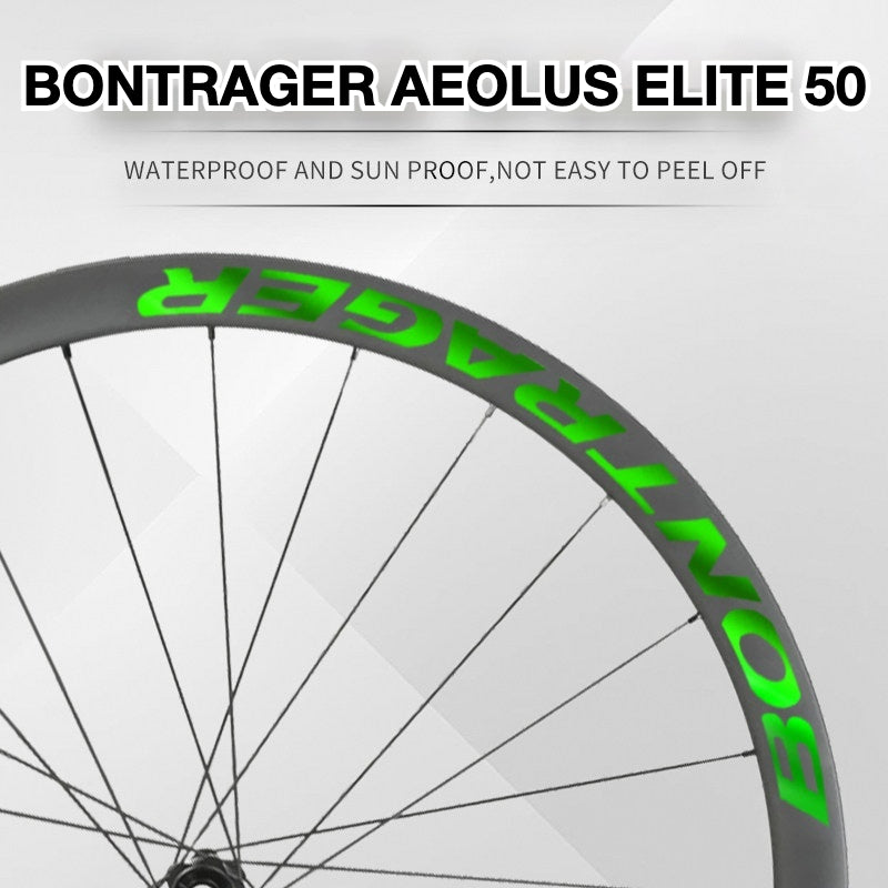 Bontrager Aeolus ELITE 50 Wheel Decal Sticker Kit – TREK Carbon Road Bike Rim Decals
