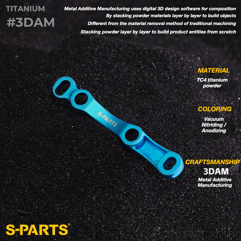 S-PARTS Titanium 3D Printed Flat Mount Front Brake Adapter for Shimano R8170 Road Disc Brakes