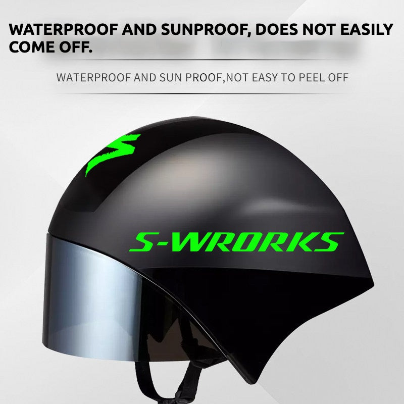 S-Works TT 5 Helmet Decal Sticker Kit for Specialized TT / Triathlon Aero Helmet Logo Color Change