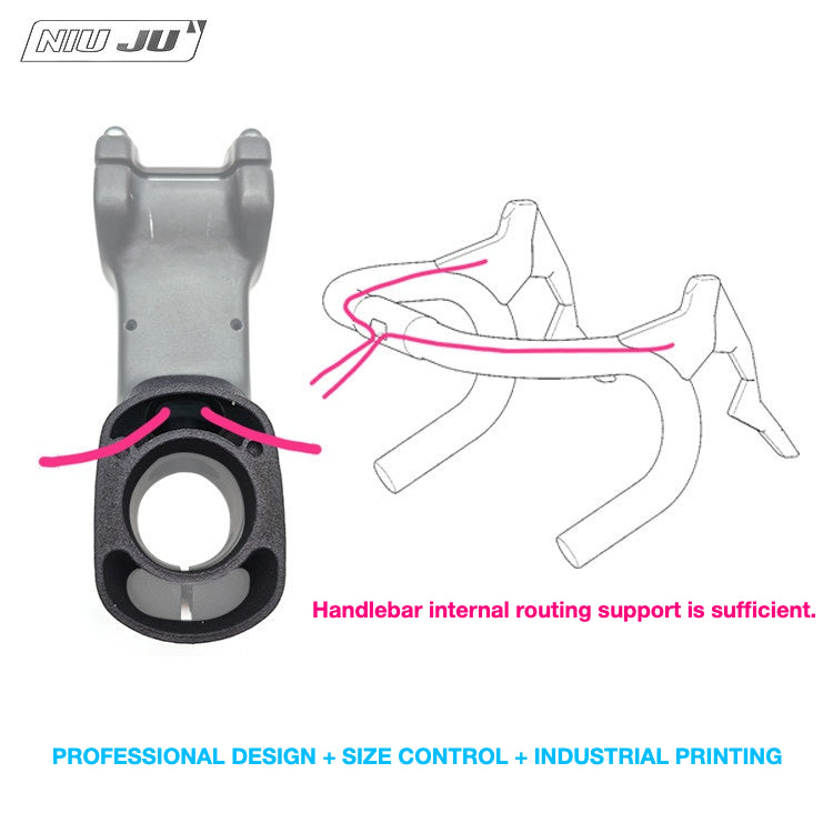NIUJU Vision FSA SMR Stem Headset Spacer – Internal Cable Routing Adapter for Handlebar Conversion