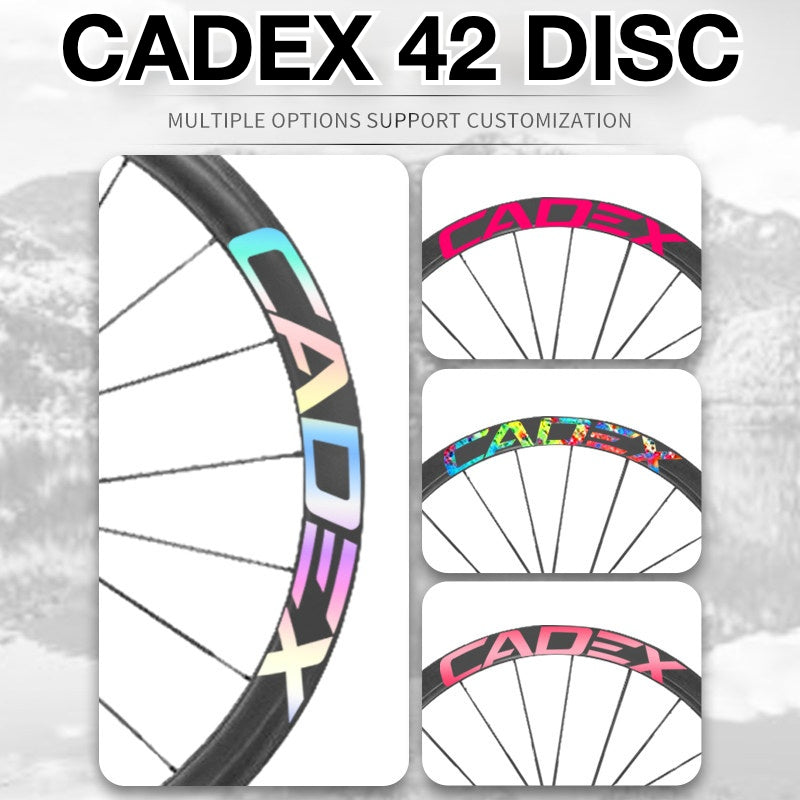 Cadex 42 Disc Wheel Decal Sticker Kit – Premium Logo Cover & Color Change