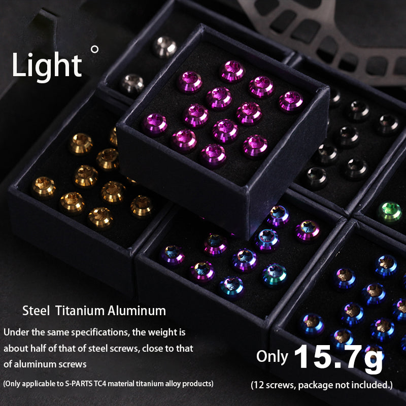 S-PARTS M5x10mm 산악자전거 티타늄 합금 디스크 브레이크 나사