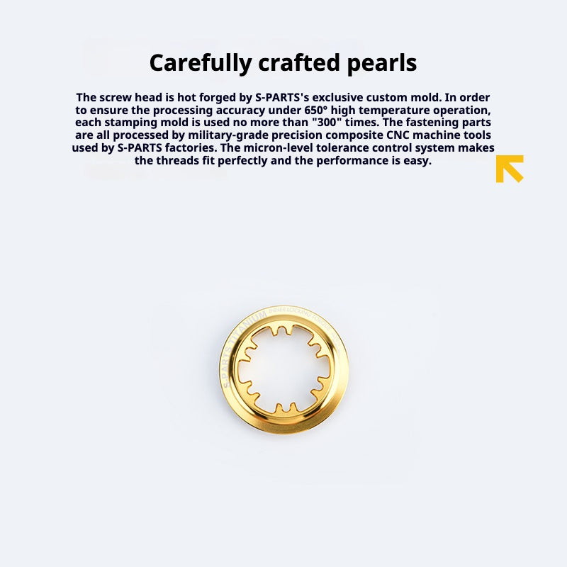 Anello di bloccaggio del rotore del disco Center Lock in lega di titanio S-PARTS