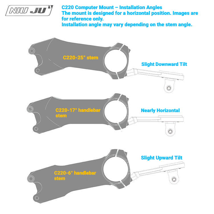 NIUJU Aluminum Computer Mount for Ritchey C220 Stem | Garmin Wahoo Bike Mount