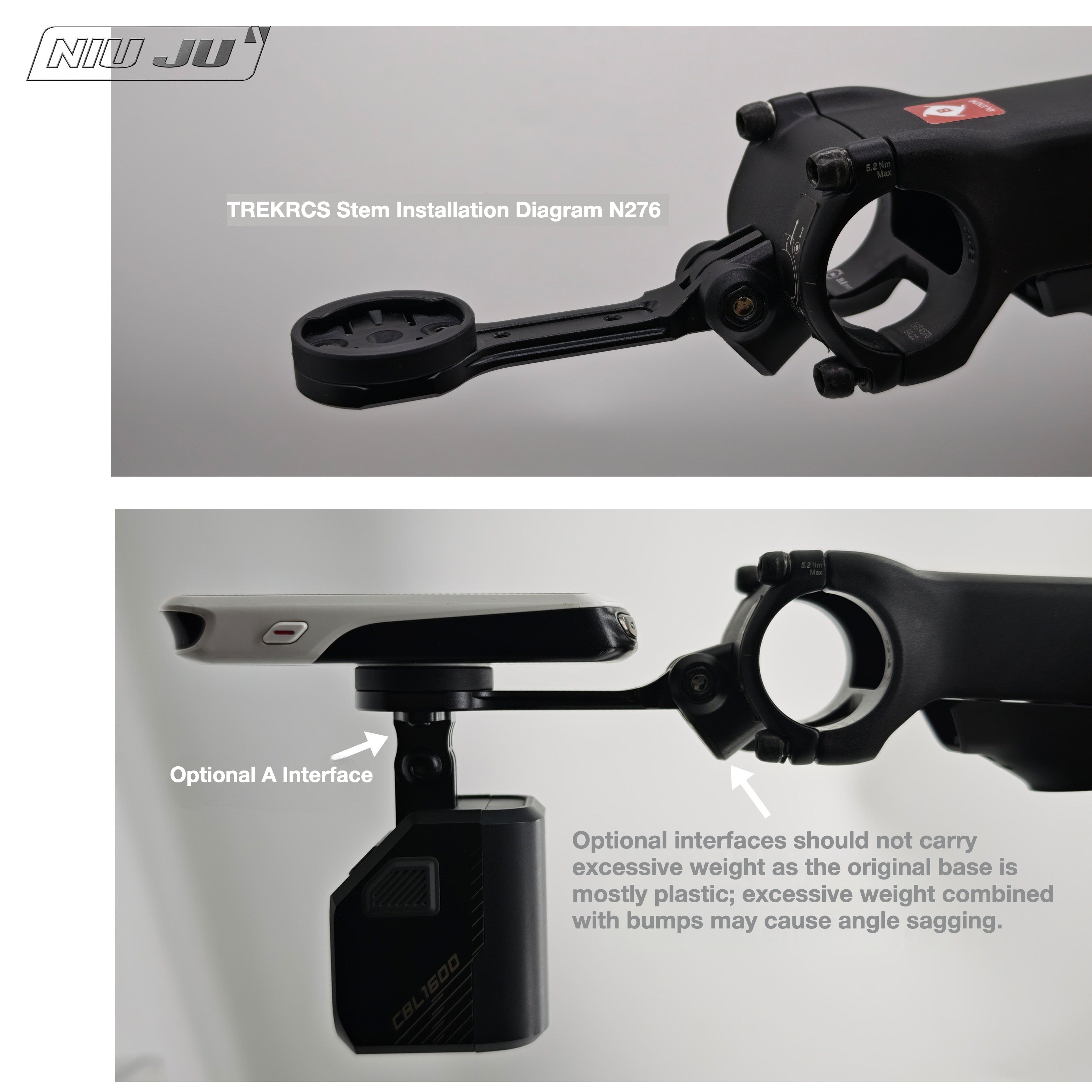 TREK BLENDR Computer Mount for Madone | Garmin Wahoo GoPro