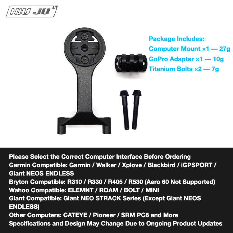 NIUJU Colnago SR9 Stem Computer Mount | V3RS C64 Garmin Wahoo Mount