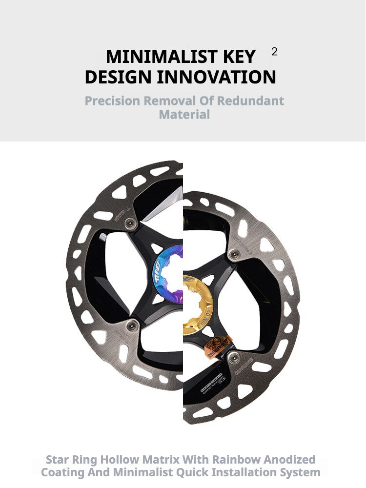 Titanium CNC Center Lock Rotor Lockring | Compatible with Shimano CLX