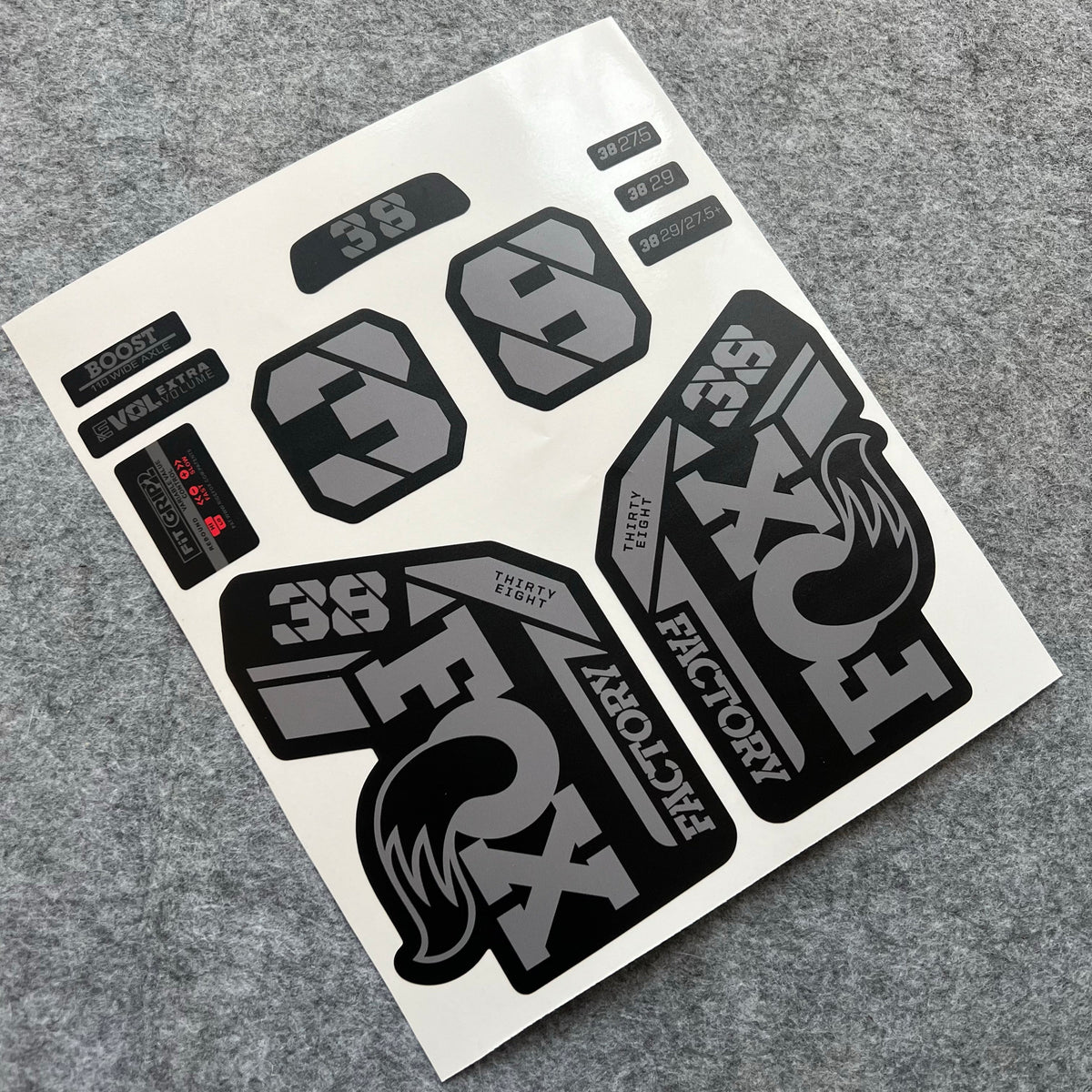 Custom Decal Kit for 2024 FOX 38 FACTORY Fork | Waterproof MTB Fork Stickers | AM / Enduro