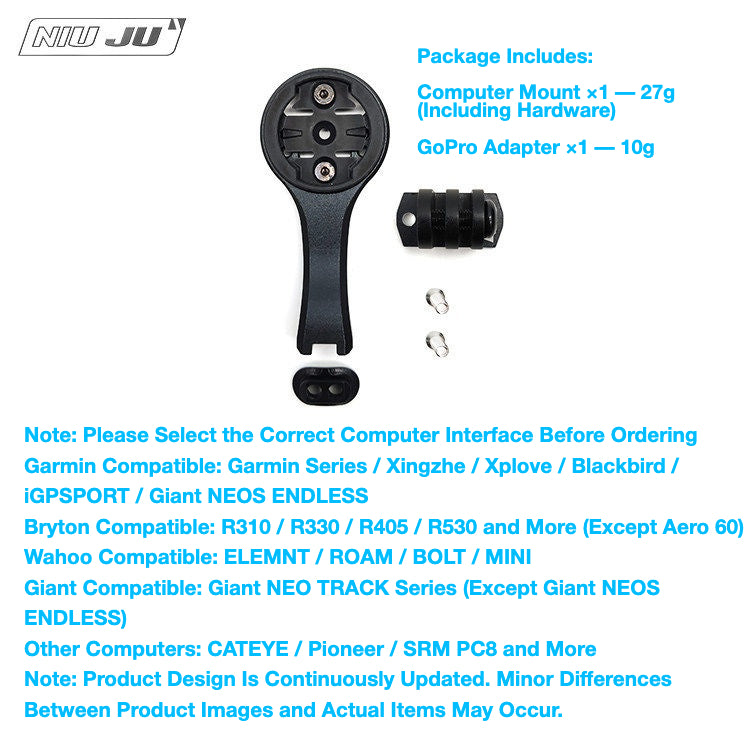 NIUJU Cervélo R5 R3 S3 Stem Computer Mount | Bar Fly Style Garmin Wahoo Mount