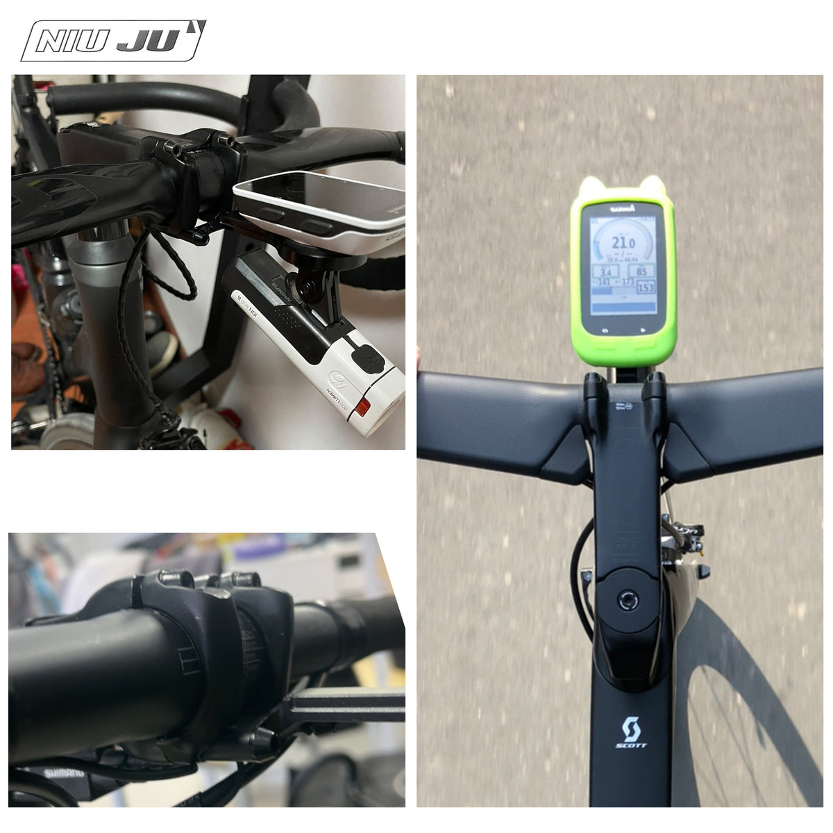 NIUJU Computer Mount for SCOTT SYNCROS FOIL RR1.5 / RR1.0 AERO Stem | Garmin Wahoo