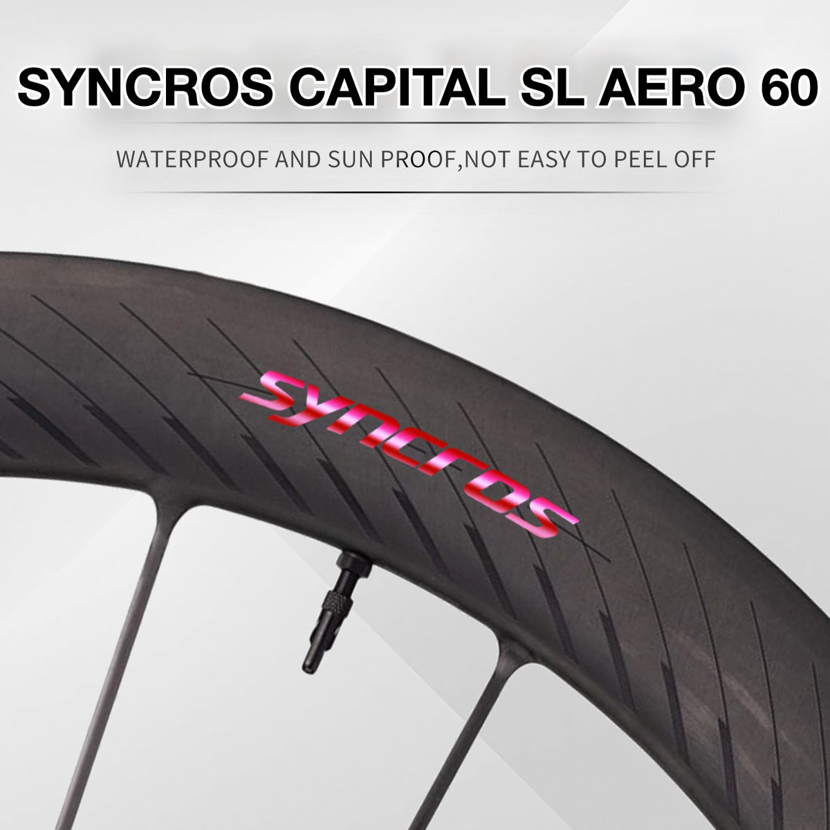 Syncros Capital SL60 Wheel Decal Sticker Kit – Logo Cover & Color Change