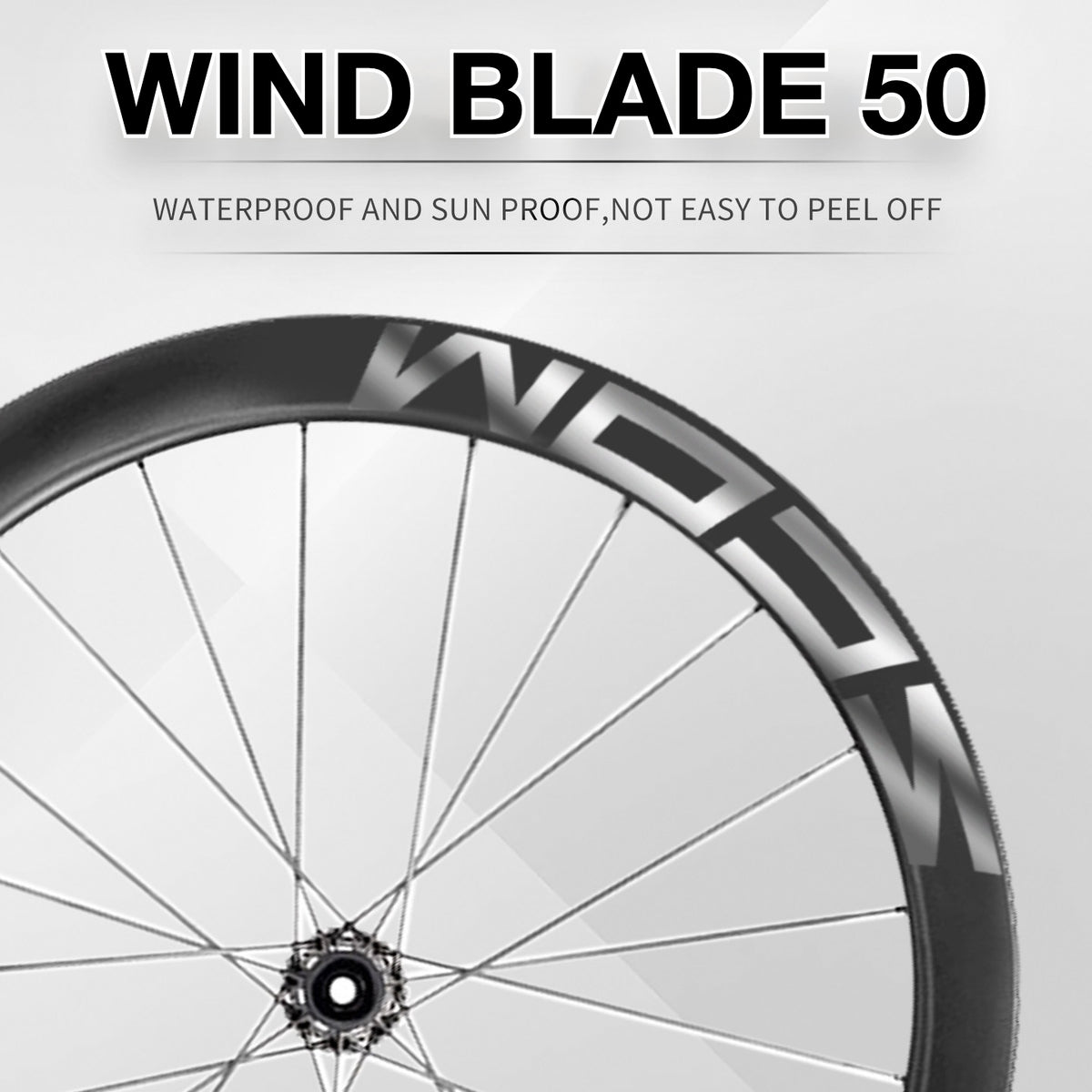 SCOM Wind Blade 50 Wheel Decal Sticker Kit – Logo Cover & Color Change