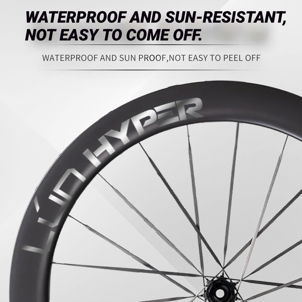 Infinity Logo Decals for Lún HYPER 5 D60 Gen 5 Wheelset | Waterproof Rim Overlay Stickers（Complete Decal Set for Two Wheels + Spare Decals Included）