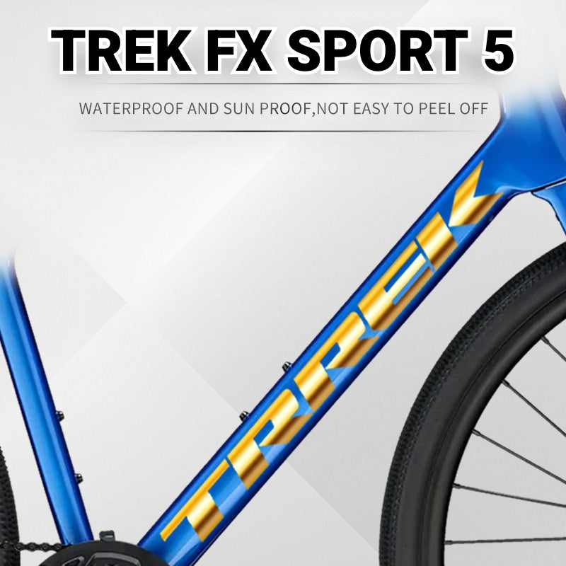 TREK FX5 Downtube Logo Decal | Custom Color Change Frame Sticker Waterproof Bike Graphic