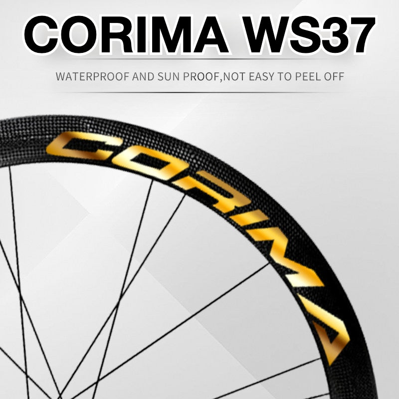 CORIMA WS37 Wheel Decal Sticker Kit – Logo Cover & Custom Color Wrap