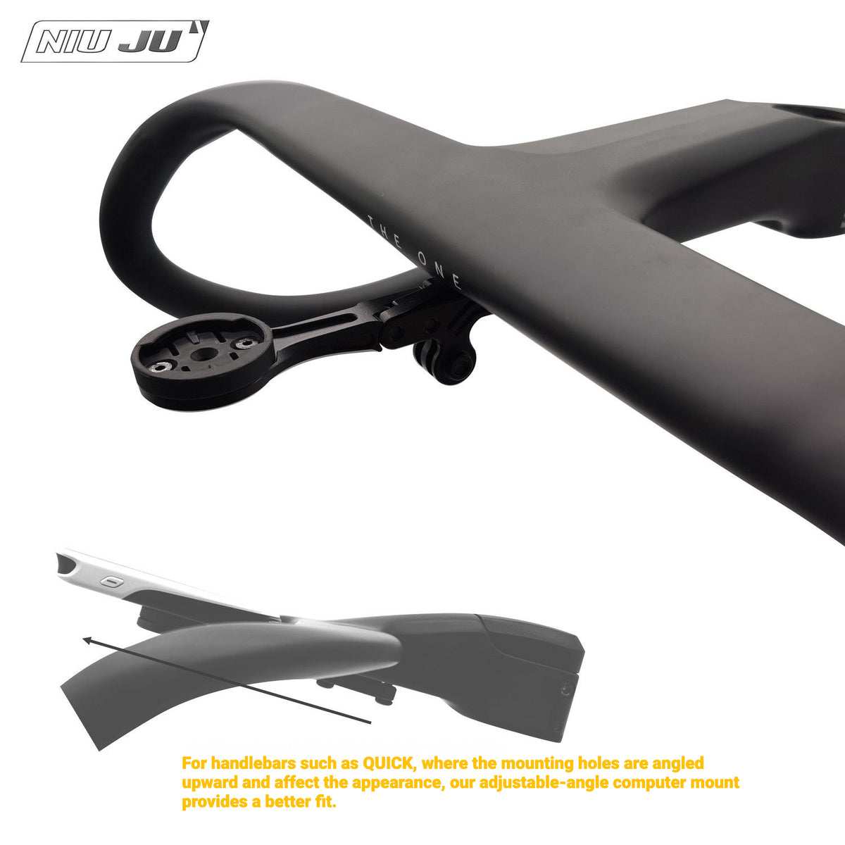 NIUJU Adjustable Angle Computer Mount for Integrated Handlebars | THE ONE JAVA CANYON MOST
