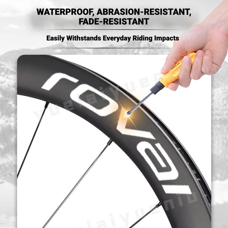 ROVAL RAPIDE CLX II Autocollant logo change-couleur | Imperméable | Kit complet pour deux roues + pièce de rechange incluse