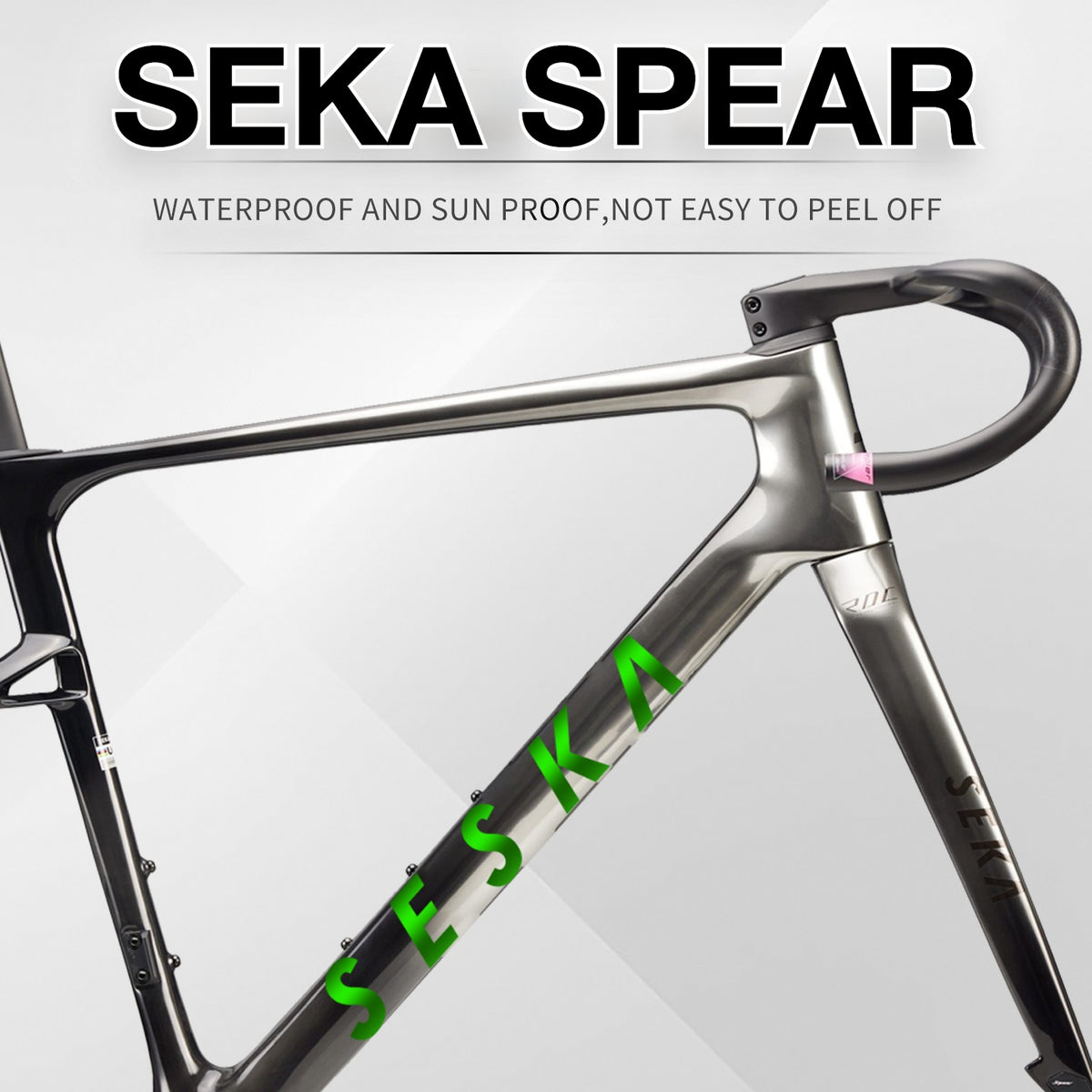 SEKA SPEAR Road Bike Frame Decals | Waterproof Custom Logo Replacement Stickers