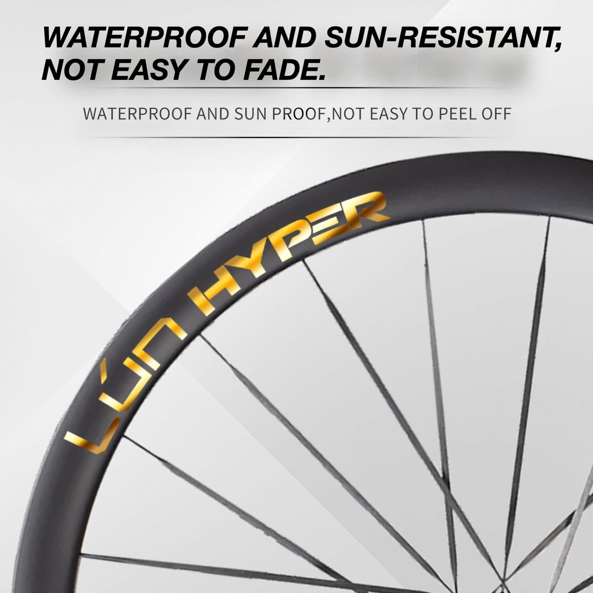 Infinity Logo Decals for Lún HYPER 5 D40 Gen 5 Wheelset | Waterproof Rim Overlay Stickers（Complete Decal Set for Two Wheels + Spare Decals Included）