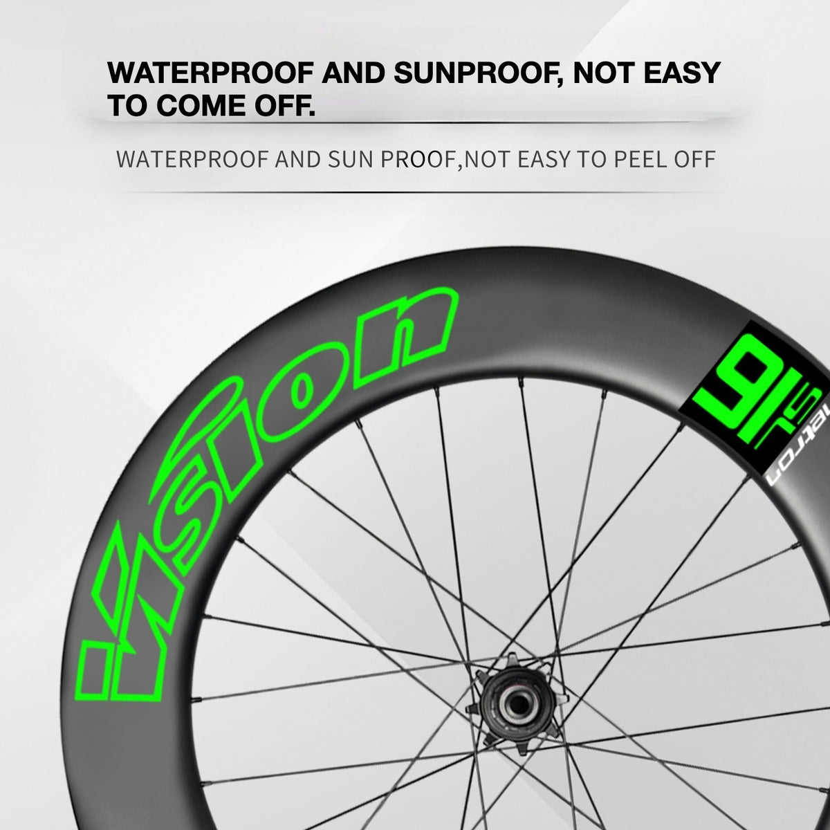 VISION METRON SL91 Single Wheel Decal Kit | Aero Carbon Rim Graphics