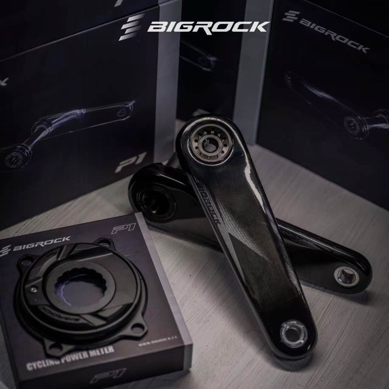 BIGROCK Gen 3 Carbon Crankset | 24mm Titanium Spindle Power Meter