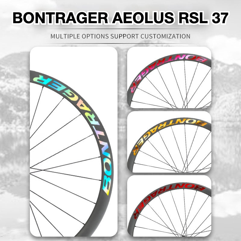 Bontrager Aeolus RSL 37 Wheel Decal Kit | Carbon Road Bike Rim Sticker Set