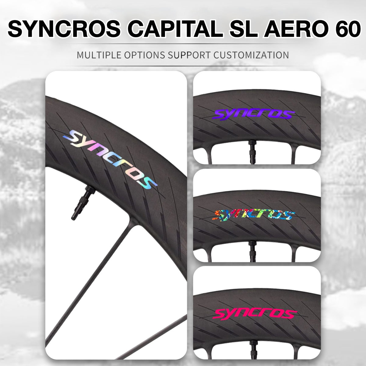 Syncros Capital SL60 Wheel Decal Sticker Kit – Logo Cover & Color Change