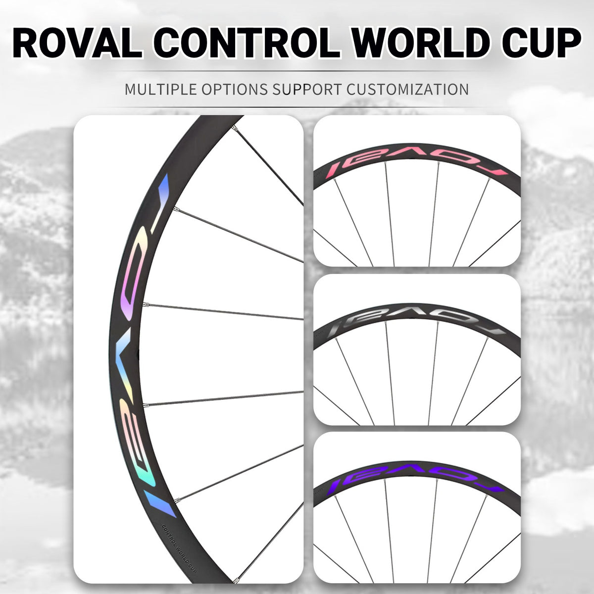 Roval Control 29 MTB Wheel Decals | Custom Logo Color Change Stickers for Carbon Mountain Bike Wheels